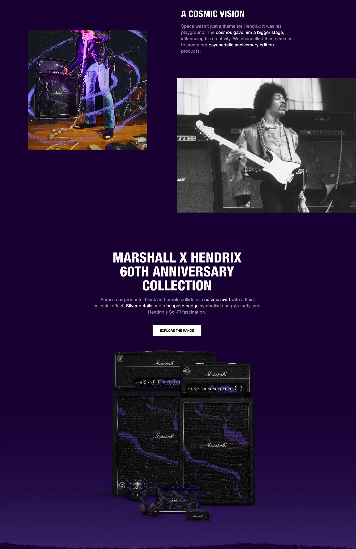 Marshall x Hendrix campaign page — section 2